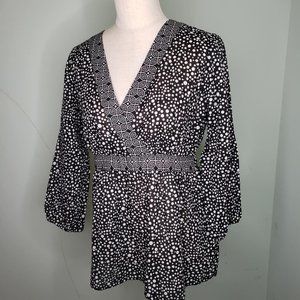 Polka Dot V-Neck Top